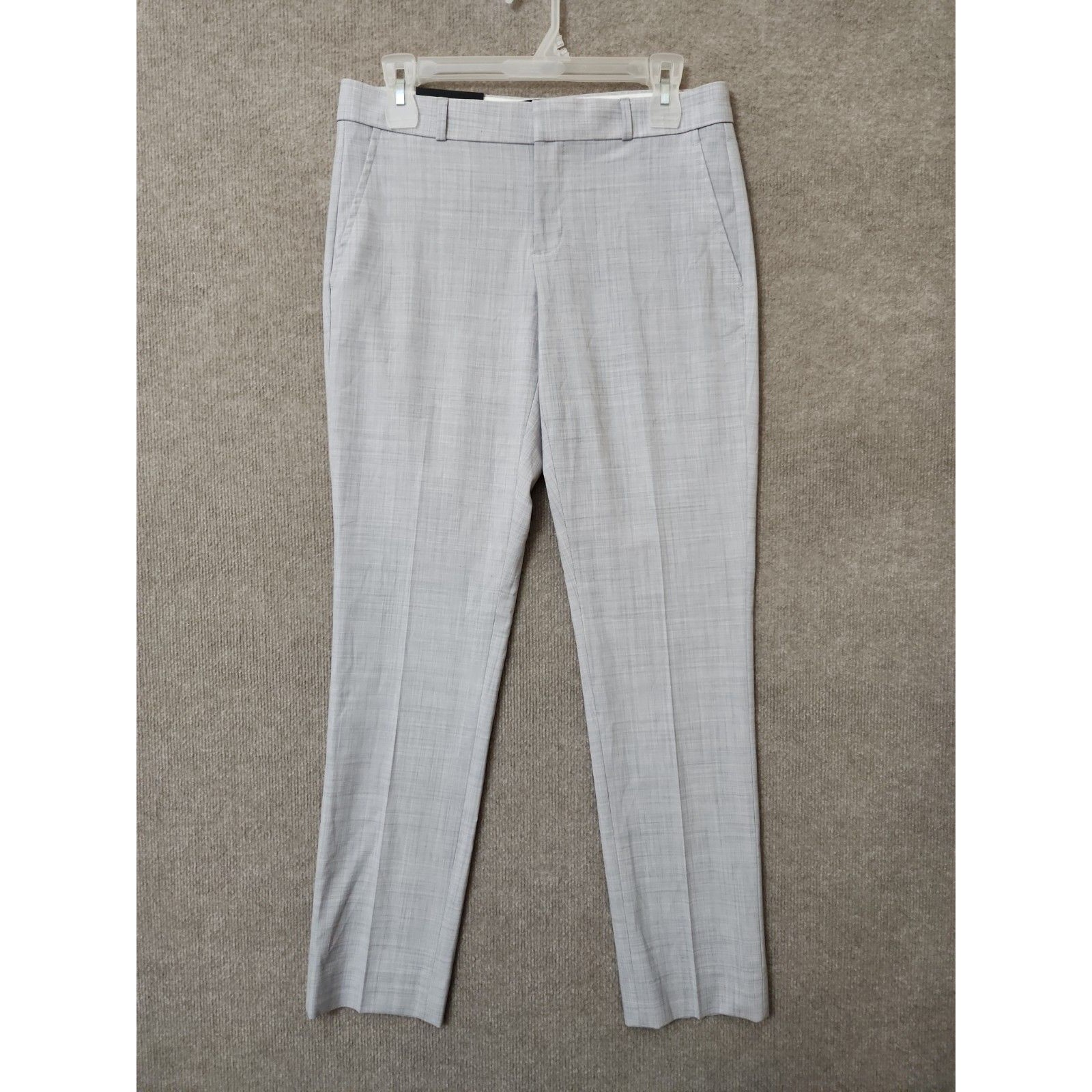 Banana Republic Ryan Italian Wool Blend Dress Pants Womens 2 Gray Taylored New